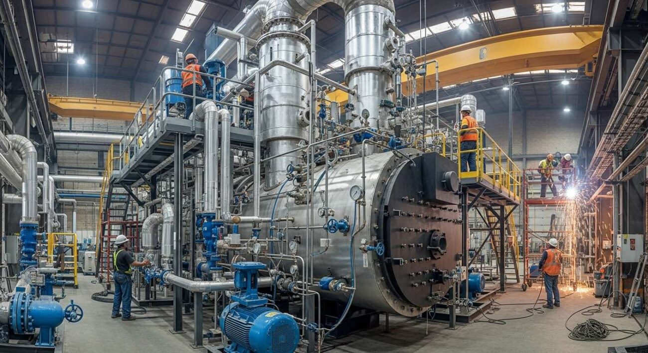 Установка оборудования на фундамент