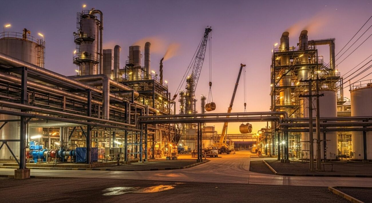 Установка промышленного оборудования