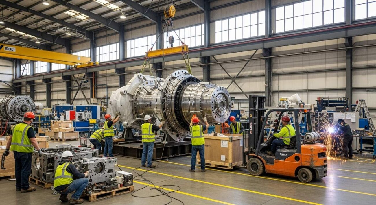 Установка тяжеловесного оборудования